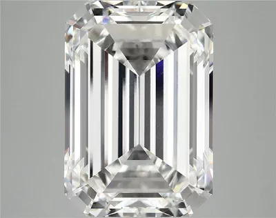 12.36ct F VVS2 Rare Carat Ideal Cut Emerald Lab Grown Diamond