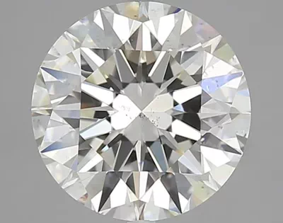 3.02ct K SI1 Rare Carat Ideal Cut Round Diamond