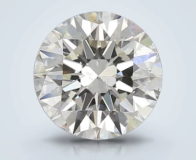 3.02ct K SI1 Rare Carat Ideal Cut Round Diamond