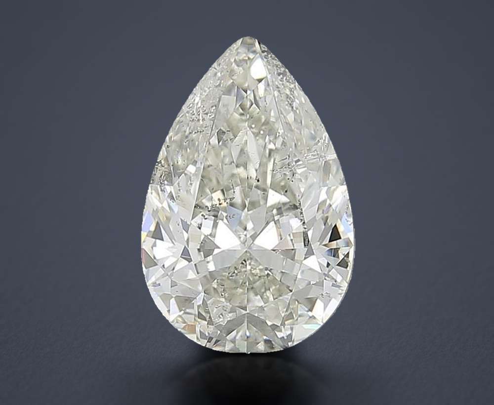 3.01ct I SI2 Rare Carat Ideal Cut Pear Diamond