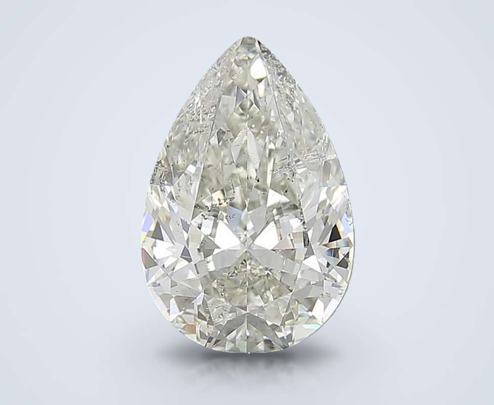 3.01ct I SI2 Rare Carat Ideal Cut Pear Diamond