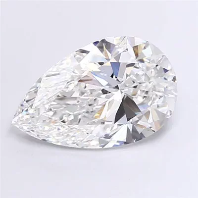 6.56ct E VVS2 Rare Carat Ideal Cut Pear Lab Grown Diamond