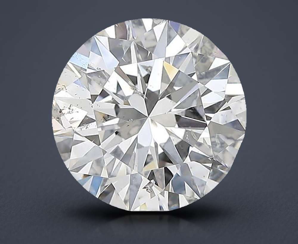 2.51ct G SI2 Rare Carat Ideal Cut Round Diamond