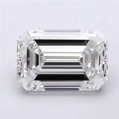 3.40ct F VVS2 Rare Carat Ideal Cut Emerald Lab Grown Diamond