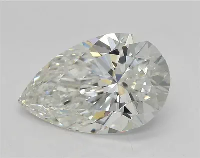 2.52ct F VS1 Rare Carat Ideal Cut Pear Lab Grown Diamond