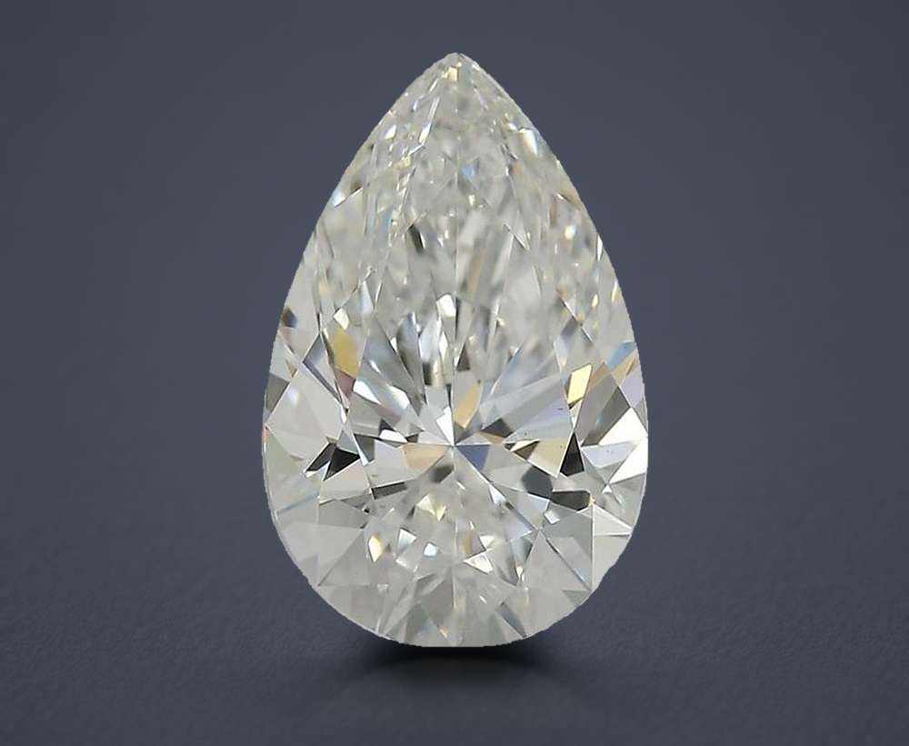 2.52ct F VS1 Rare Carat Ideal Cut Pear Lab Grown Diamond