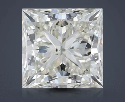 1.51ct K SI1 Rare Carat Ideal Cut Princess Diamond