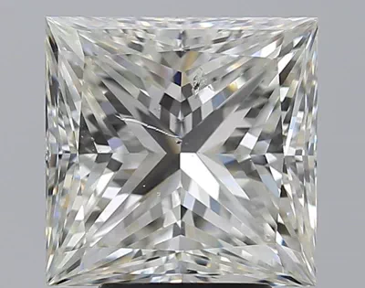4.01ct J SI2 Excellent Cut Princess Diamond