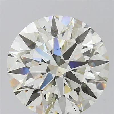 3.01ct J SI2 Rare Carat Ideal Cut Round Diamond