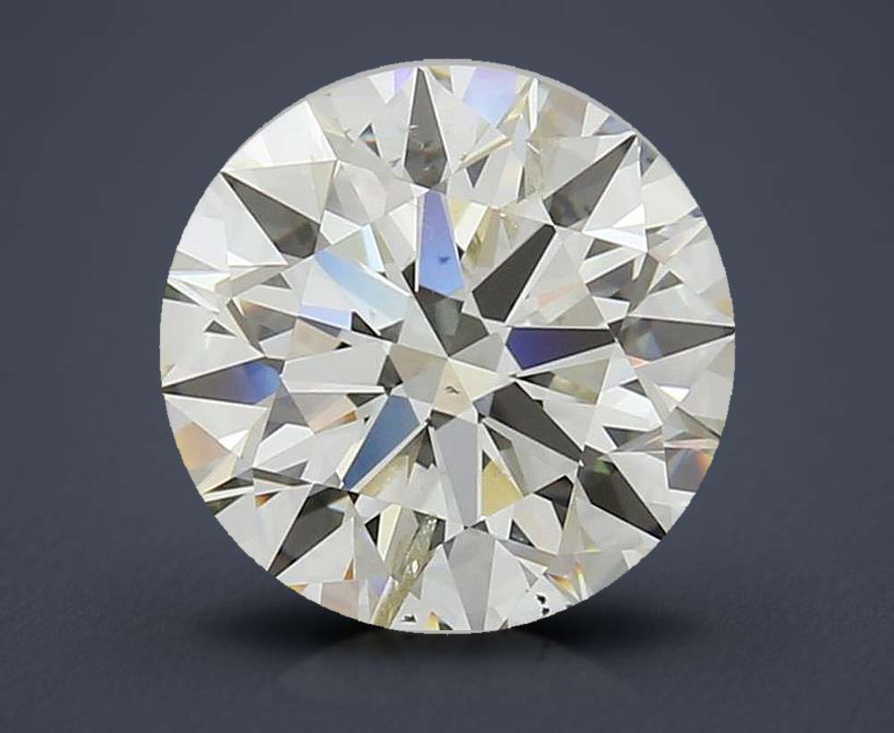 3.01ct J SI2 Rare Carat Ideal Cut Round Diamond