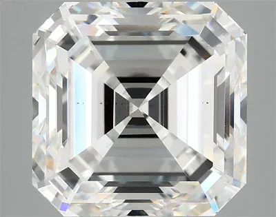 5.08ct F VS2 Excellent Cut Asscher Lab Grown Diamond