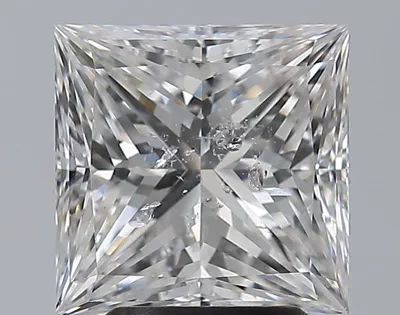 3.50ct F SI2 Excellent Cut Princess Diamond