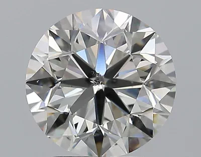 3.02ct J SI2 Very Good Cut Round Diamond