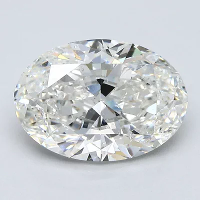 3.01ct H SI2 Rare Carat Ideal Cut Oval Diamond