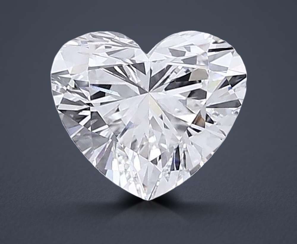5.01ct F VS1 Rare Carat Ideal Cut Heart Lab Grown Diamond