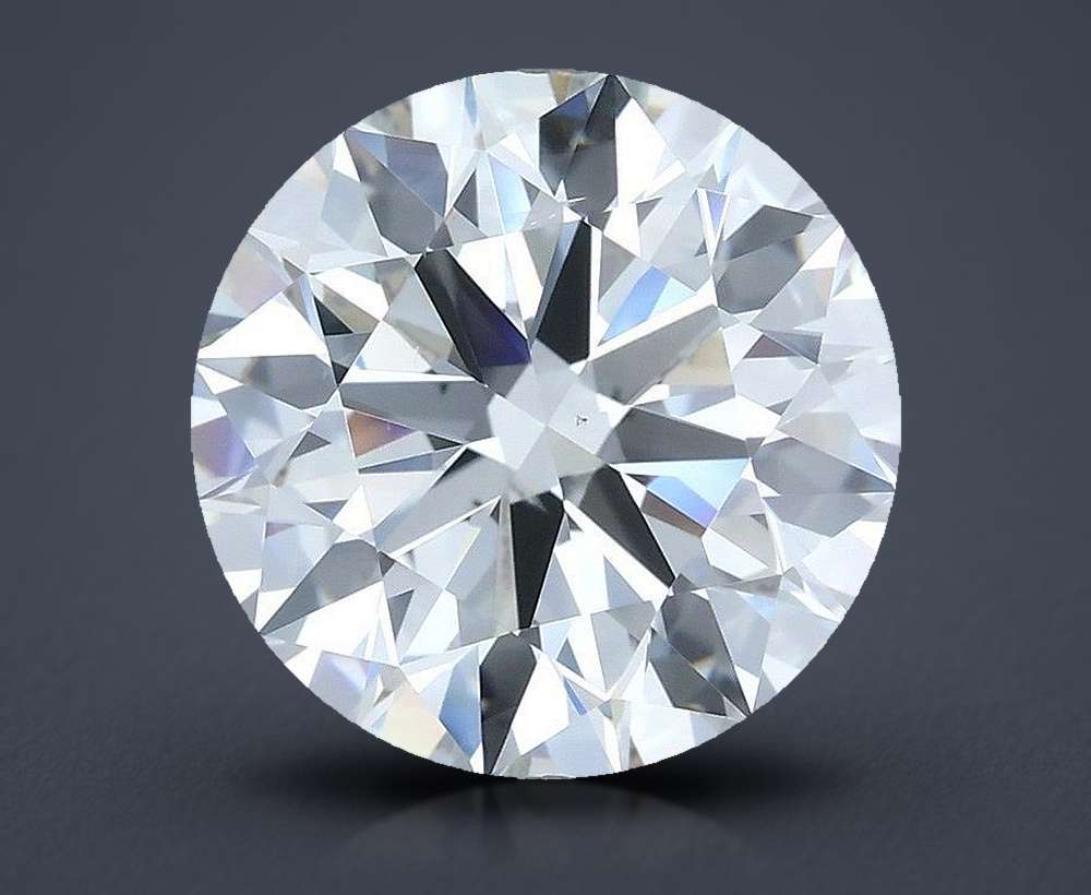 2.71ct H VS2 Rare Carat Ideal Cut Round Diamond