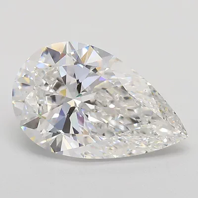 3.08ct E VS1 Rare Carat Ideal Cut Pear Lab Grown Diamond