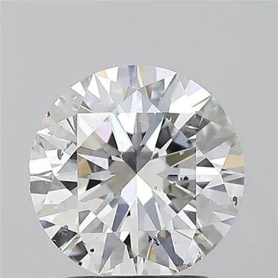 2.01ct D SI2 Rare Carat Ideal Cut Round Diamond