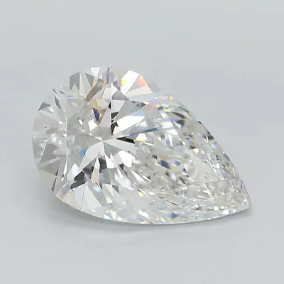3.01ct E VS1 Rare Carat Ideal Cut Pear Lab Grown Diamond