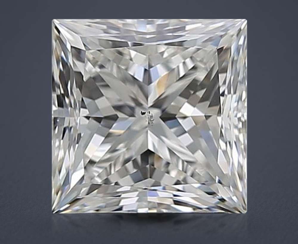2.26ct H SI1 Rare Carat Ideal Cut Princess Diamond