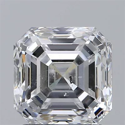 1.70ct D SI2 Very Good Cut Asscher Diamond