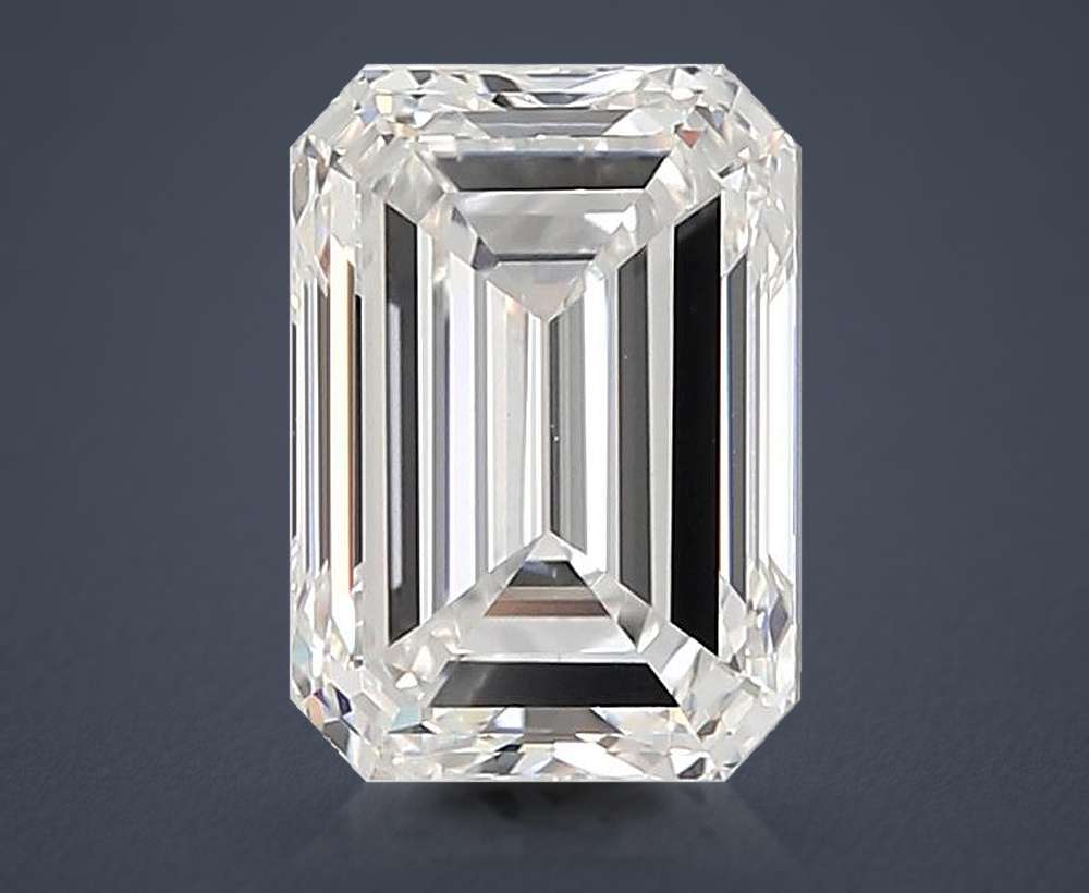 3.27ct F VVS2 Very Good Cut Emerald Lab Grown Diamond
