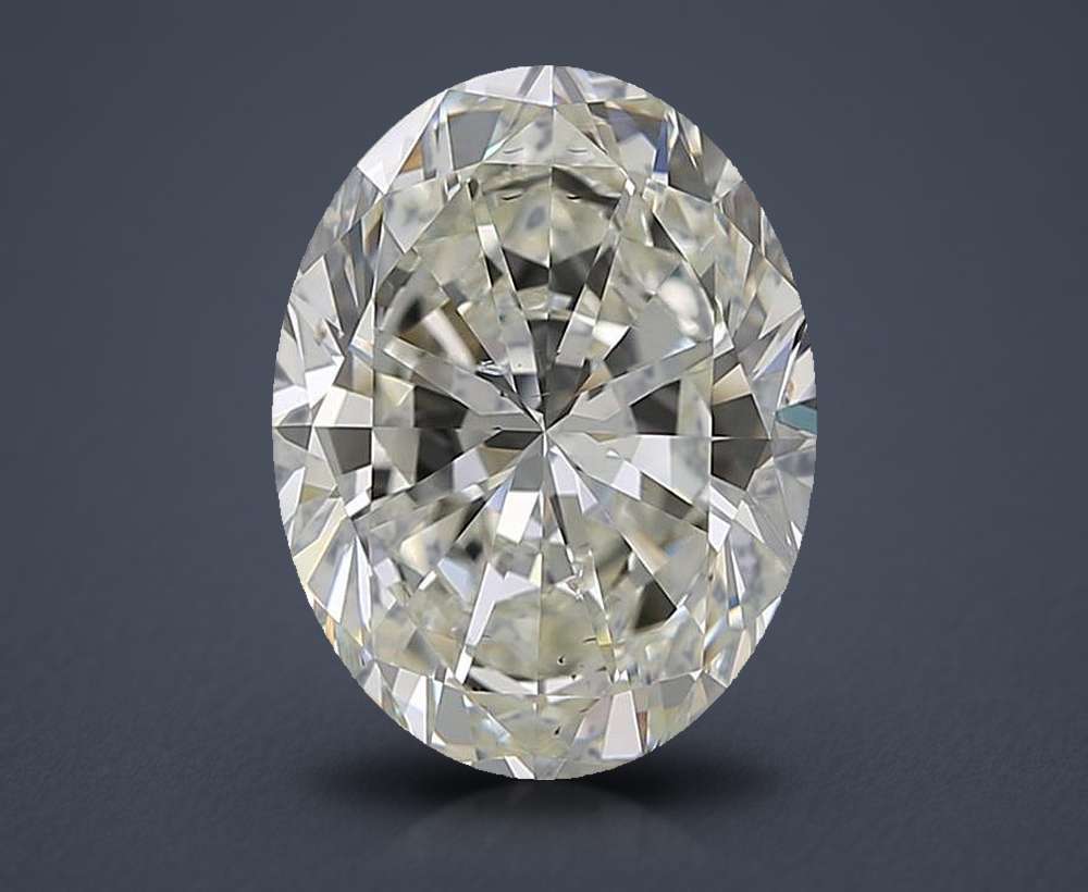 5.01ct J SI1 Rare Carat Ideal Cut Oval Diamond