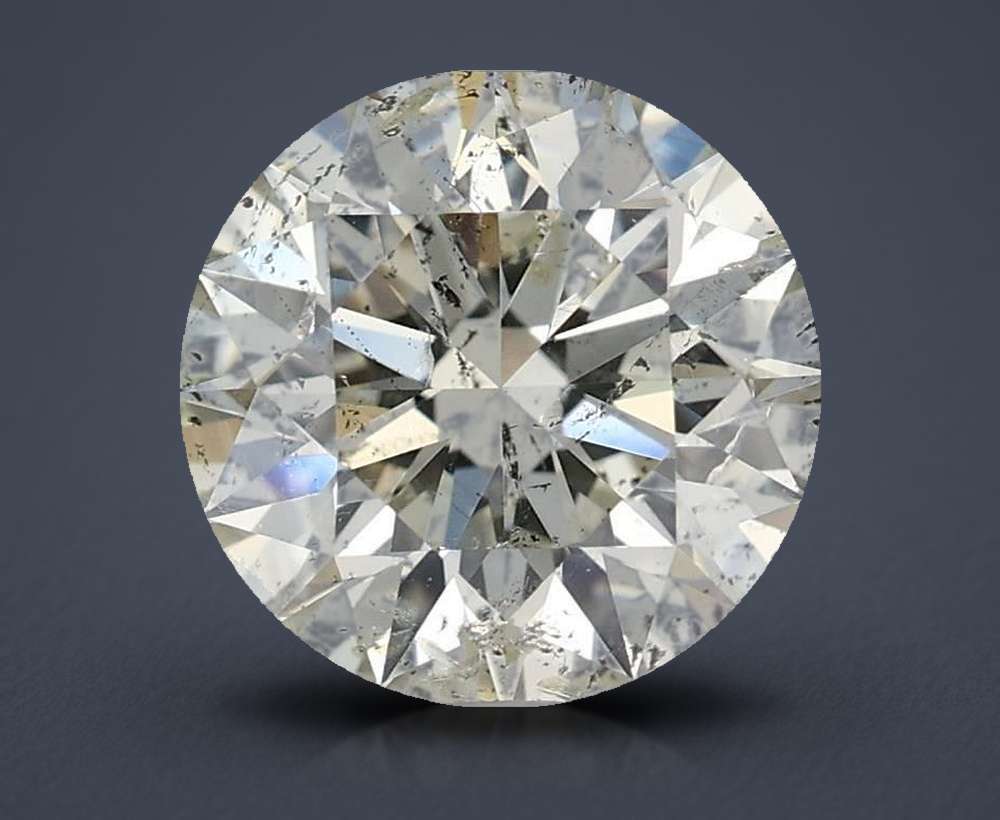 2.01ct J SI2 Rare Carat Ideal Cut Round Diamond