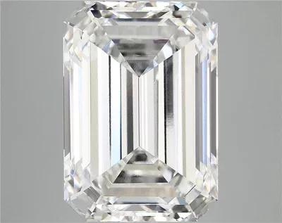 15.31ct F VVS2 Rare Carat Ideal Cut Emerald Lab Grown Diamond