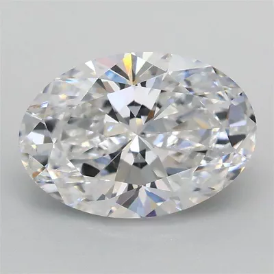 2.07ct D VS1 Rare Carat Ideal Cut Oval Lab Grown Diamond