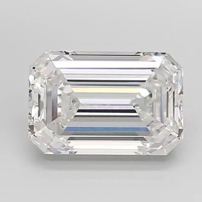 4.04ct F VS1 Rare Carat Ideal Cut Emerald Lab Grown Diamond