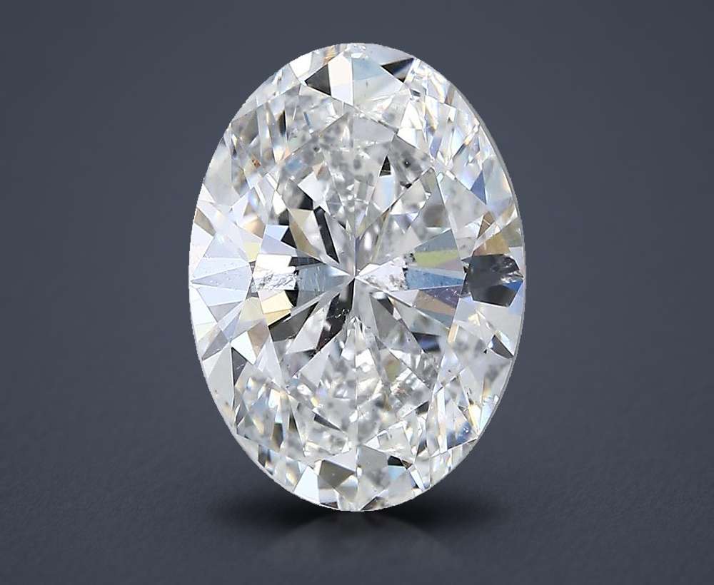 3.00ct F SI2 Rare Carat Ideal Cut Oval Diamond