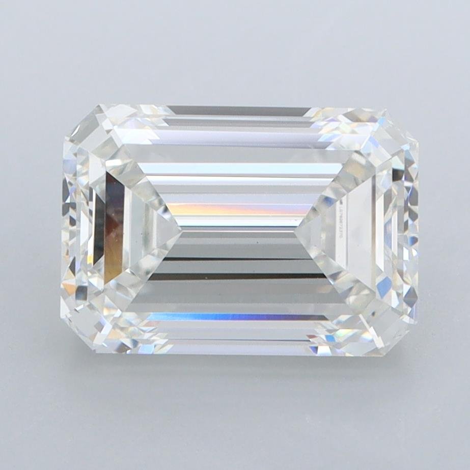 3.04ct F VVS2 Rare Carat Ideal Cut Emerald Lab Grown Diamond