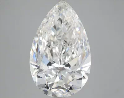 6.01ct F SI2 Rare Carat Ideal Cut Pear Diamond