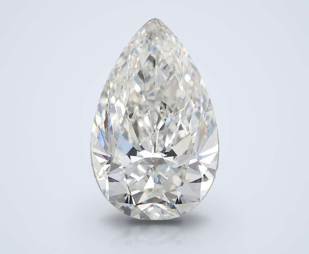 6.01ct F SI2 Rare Carat Ideal Cut Pear Diamond