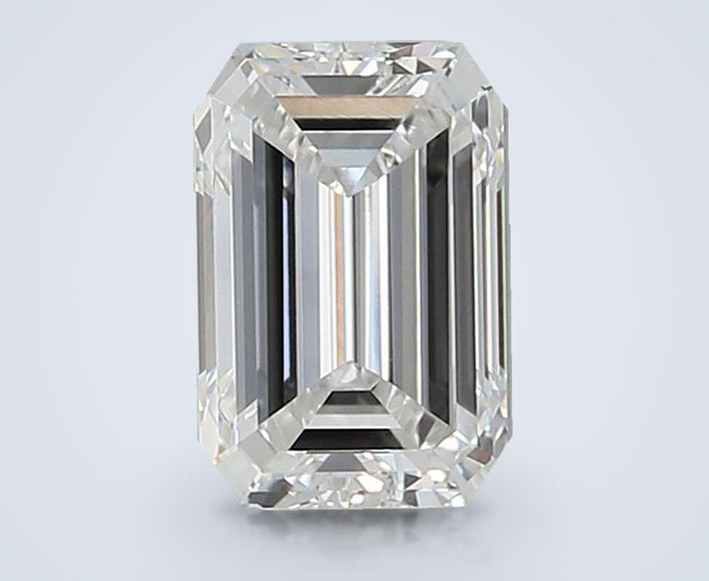 1.41ct E VVS2 Rare Carat Ideal Cut Emerald Lab Grown Diamond