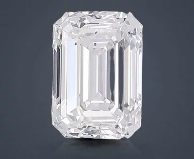 3.07ct D SI1 Rare Carat Ideal Cut Emerald Lab Grown Diamond