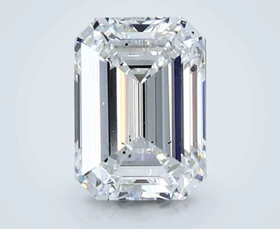 1.51ct F SI1 Rare Carat Ideal Cut Emerald Diamond