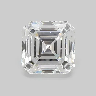 2.07ct D VVS2 Rare Carat Ideal Cut Asscher Lab Grown Diamond