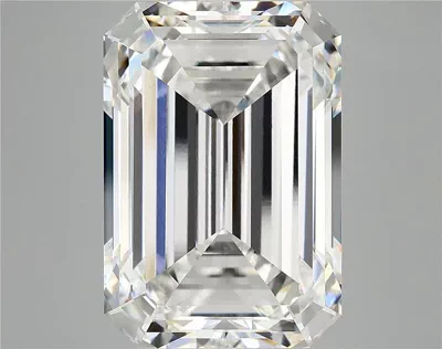 12.49ct F VVS2 Rare Carat Ideal Cut Emerald Lab Grown Diamond
