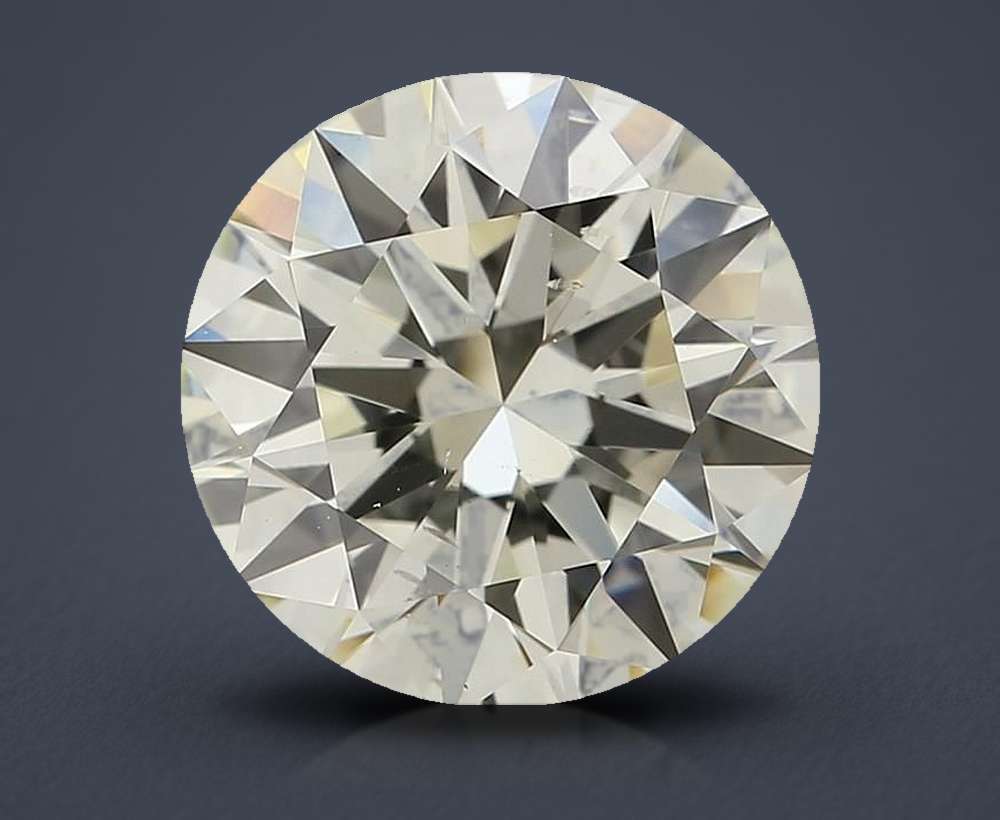 2.52ct K SI1 Rare Carat Ideal Cut Round Diamond