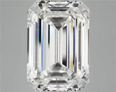 15.66ct F VVS2 Rare Carat Ideal Cut Emerald Lab Grown Diamond