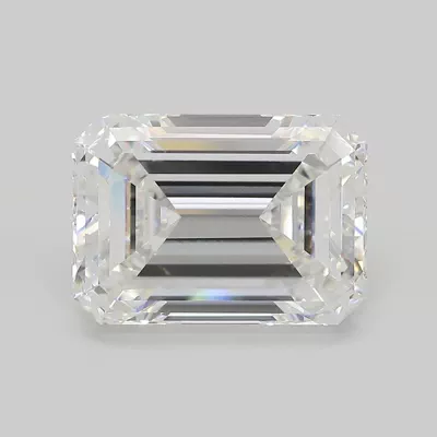 7.08ct F VVS2 Rare Carat Ideal Cut Emerald Lab Grown Diamond