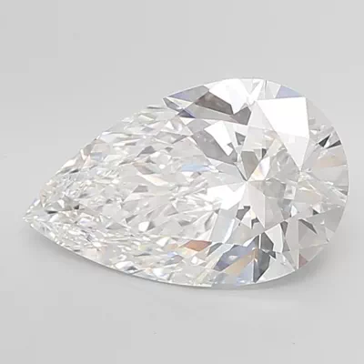 6.56ct E VS1 Rare Carat Ideal Cut Pear Lab Grown Diamond