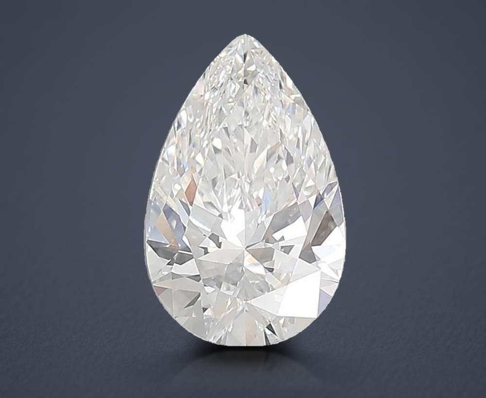 6.56ct E VS1 Rare Carat Ideal Cut Pear Lab Grown Diamond