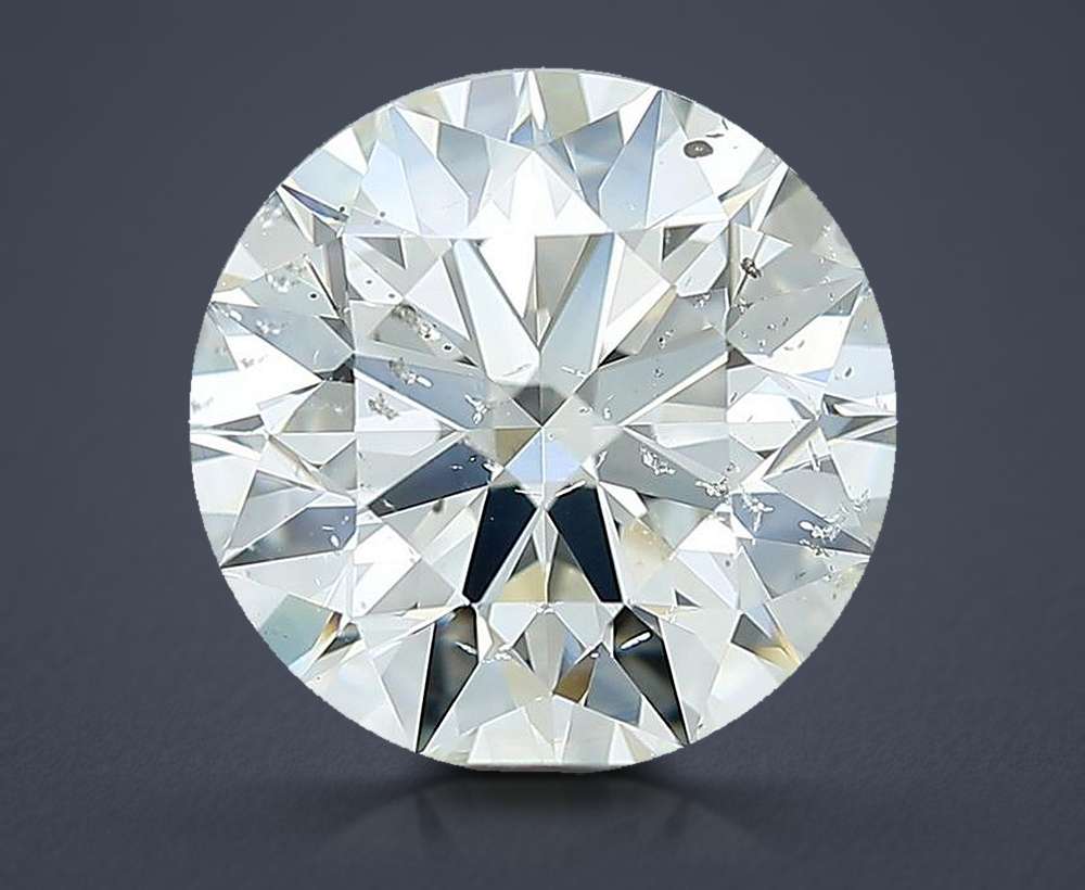 2.70ct I SI2 Rare Carat Ideal Cut Round Diamond