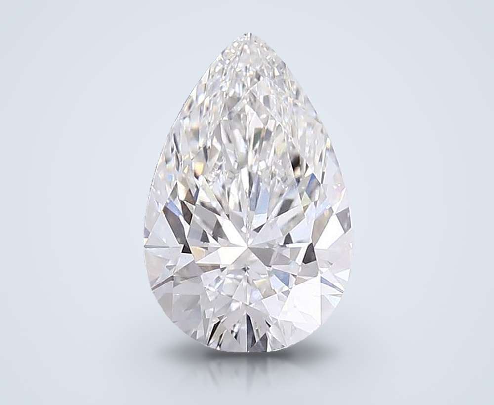 7.07ct F VS1 Rare Carat Ideal Cut Pear Lab Grown Diamond