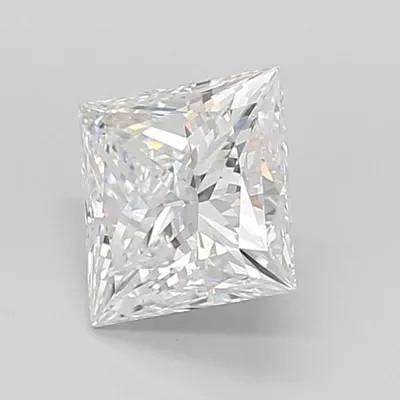 3.06ct E VVS2 Rare Carat Ideal Cut Princess Lab Grown Diamond