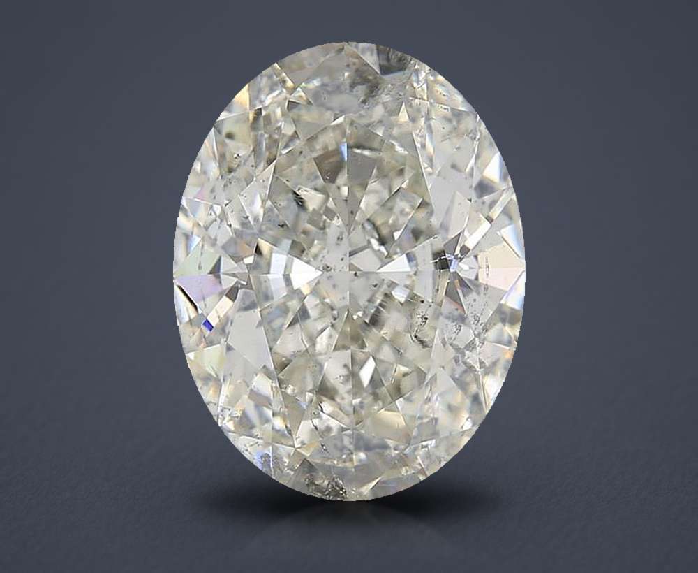 4.04ct J SI2 Rare Carat Ideal Cut Oval Diamond