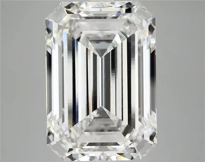 12.76ct F VVS2 Rare Carat Ideal Cut Emerald Lab Grown Diamond